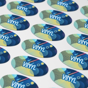 Vinyl Sticker Ovale 40x20mm