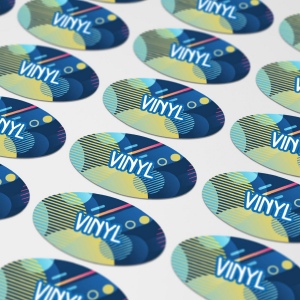 Vinyl Sticker Ovale 50x25mm