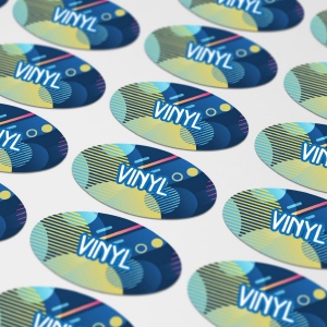 Vinyl Sticker Ovale 60x35mm