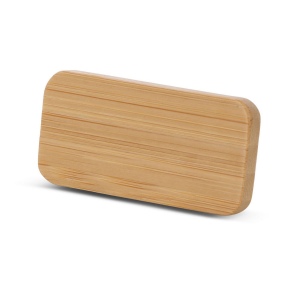 Badge nominatif en bambou avec épingle 2