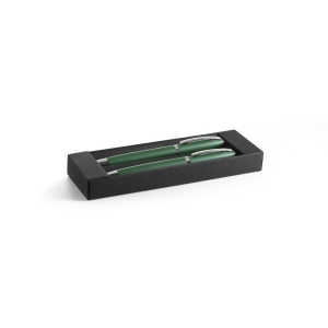 RE-LANDO-SET. Set rollet et stylo bille avec corps en aluminium recyclé (100% rAL) 20