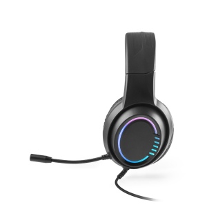 Thorne Headset RGB. Écouteurs gaming avec câble de 2 m, microphone et lumières LED RVB en ABS 5