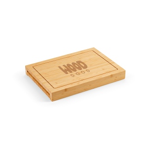 Planche à découper Brancusi en bambou avec couteaux de cuisine 4