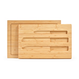 Planche à découper Brancusi en bambou avec couteaux de cuisine 9