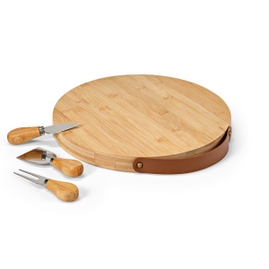 Planche à découper Duchamp  en bambou avec ustensiles à fromage 3