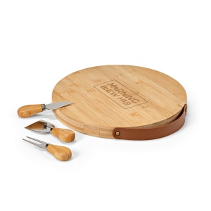 Planche à découper Duchamp  en bambou avec ustensiles à fromage 4