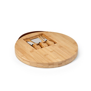 Planche à découper Duchamp  en bambou avec ustensiles à fromage 7
