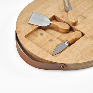 Planche à découper Duchamp  en bambou avec ustensiles à fromage 8