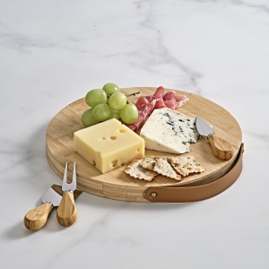 Planche à découper Duchamp  en bambou avec ustensiles à fromage 9