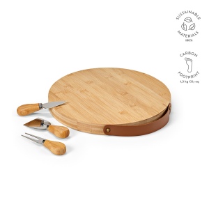 Planche à découper Duchamp  en bambou avec ustensiles à fromage 2