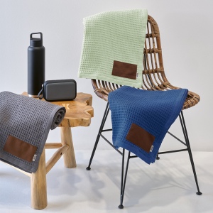 Plaid Giotto, rCOTON 200 g/m², patch personnalisable 20