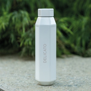 Gourde Hexagul rInox 530ml.Double paroi, étanche.Forme hexagonale 8