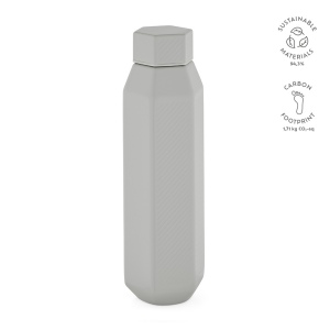 Gourde Hexagul rInox 530ml.Double paroi, étanche.Forme hexagonale 4