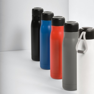 Gourde Lena rInox 570ml. IDouble paroi, étanche,poignée en rPET 41