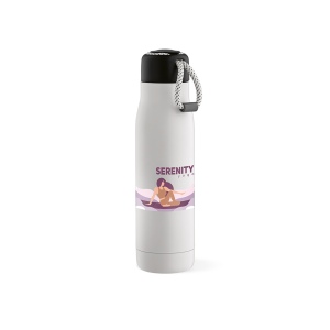 Gourde Lena rInox 570ml. IDouble paroi, étanche,poignée en rPET 13