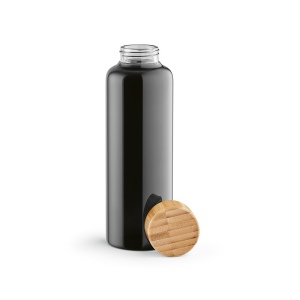 Gourde Indus en verre borosilicate,bouchon bambou 510ml. Etanche 7