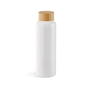 Gourde Indus en verre borosilicate,bouchon bambou 510ml. Etanche 22