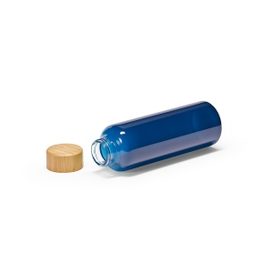 Gourde Indus en verre borosilicate,bouchon bambou 510ml. Etanche 25