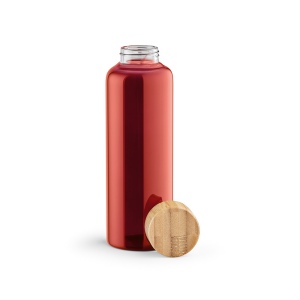 Gourde Indus en verre borosilicate,bouchon bambou 510ml. Etanche 9