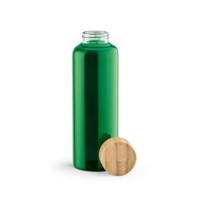 Gourde Indus en verre borosilicate,bouchon bambou 510ml. Etanche 11