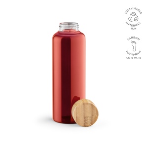 Gourde Indus en verre borosilicate,bouchon bambou 510ml. Etanche 4