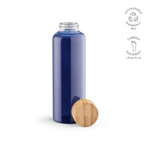 Gourde Indus en verre borosilicate,bouchon bambou 510ml. Etanche 3