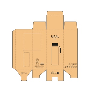 Gourde Ural rInox 820ml. Double paroi, étanche. Bouchon 360° 58