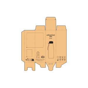 Gourde Arkansas 350 rInox 400ml.Double paroi, étanche,poignée 42