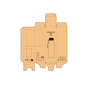 Gourde Arkansas 500 rInox 495ml.Double paroi, étanche,poignée 43