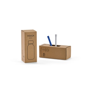 Gourde Volga rInox 530ml. Bouchon  liège. Paroi simple, étanche 35