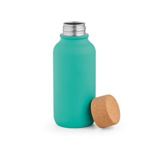 Gourde Volga rInox 530ml. Bouchon  liège. Paroi simple, étanche 10
