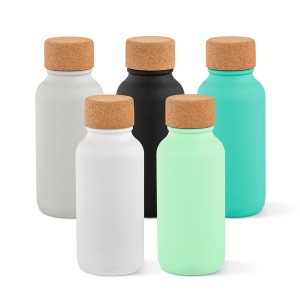 Gourde Volga rInox 530ml. Bouchon  liège. Paroi simple, étanche 12