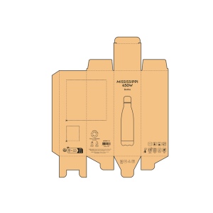 Gourde Mississippi 450W rInox 430ml.Double paroi, Sublimation 10