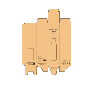 Gourde Mississippi 550P rInox 535ml. Double paroi, Brillante 24