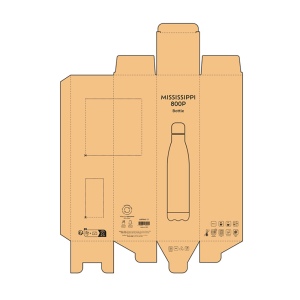 Gourde Mississippi 800P rInox 810ml. Double paroi, Brillante 25