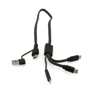 Câble de charge Versacord 5-en-1 rPET, tube de rangement rABS 7