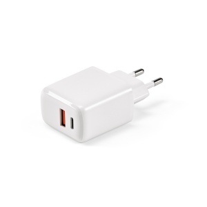 Chargeur mural Franklin, rABS, 20W, USB-C &amp; A, charge rapide 5