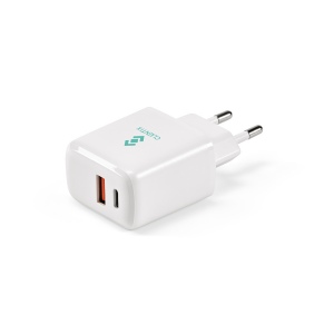 Chargeur mural Franklin, rABS, 20W, USB-C &amp; A, charge rapide 7