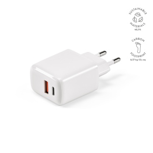 Chargeur mural Franklin, rABS, 20W, USB-C &amp; A, charge rapide 3
