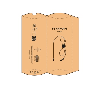 Câble de charge Feynman 5-en-1 bambou/rPET, logo lumineux 17