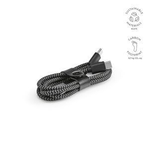 Câble de charge Koch, rPET 1m, USB-C/USB-C, charge rapide 2