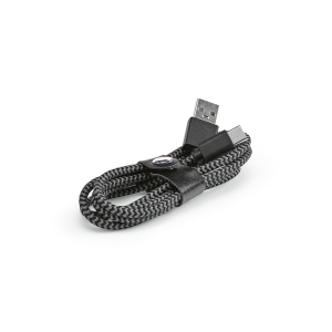 Câble de charge Leibniz, rPET 1m, USB-C/USB-A, charge rapide 3