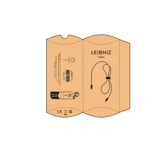 Câble de charge Leibniz, rPET 1m, USB-C/USB-A, charge rapide 10