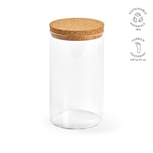 Bocal Magritte 1000 verre borosilicaté 1015 ml, couvercle liège