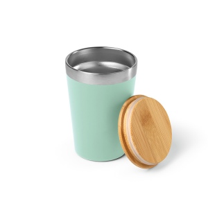 Gobelet Don rSS 400ml avec couvercle bambou. Double paroi 25