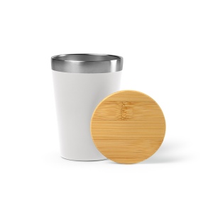 Gobelet Don rSS 400ml avec couvercle bambou. Double paroi 28