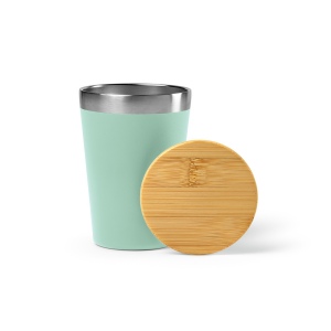 Gobelet Don rSS 400ml avec couvercle bambou. Double paroi 30