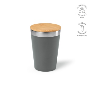 Gobelet Don rSS 400ml avec couvercle bambou. Double paroi 4