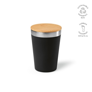 Gobelet Don rSS 400ml avec couvercle bambou. Double paroi 2
