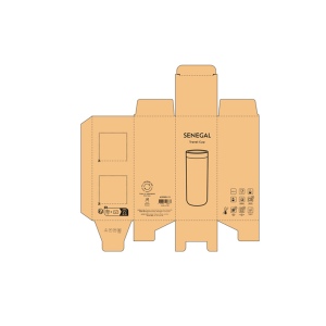 Gobelet de voyage Sénégal rSS 400ml. Couvercle 360°, double paroi 16